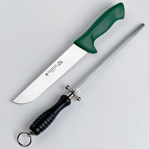 Set of F. Herder Broadblade Knife 8inch with F. Herder Honing Rod 10