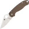 Spyderco Para 3 Compression Lock Knife Brown Micarta (SC223MPCW) - Gearevo Malaysia