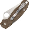 Spyderco Para 3 Compression Lock Knife Brown Micarta (SC223MPCW) - Gearevo Malaysia