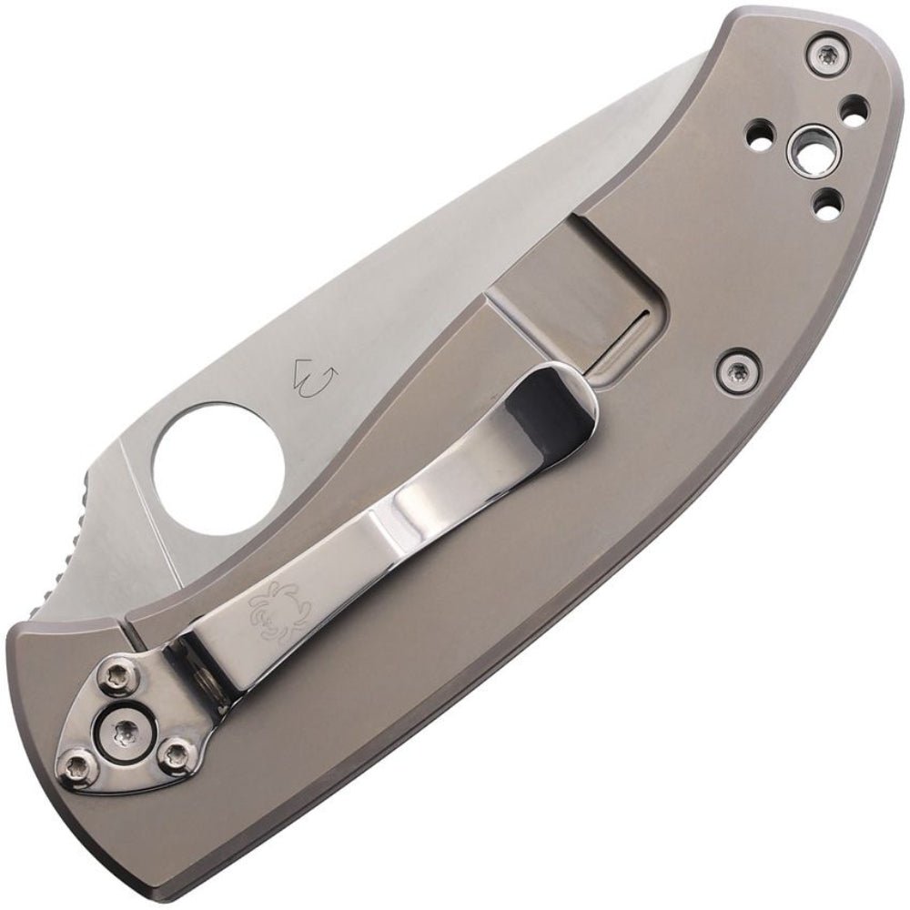 Spyderco Tenacious R.I.L. Frame Lock Satin Finish Titanium (SC122TIP ...