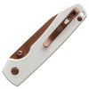 Vosteed Raccoon Top Linerlock Knife Copper Dune White G - 10 (VOSA2913) - Gearevo Malaysia
