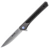 Buck Cavalier Ball Bearing Flipper Knife - Anodized Aluminum Handles with Carbon Fiber Inlay - Gearevo Malaysia