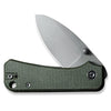 Civivi Baby Banter With Gray Stonewashed Nitro - v Blade Green Micarta Handle Folding Knife (C19068SB - 1) - Gearevo Malaysia