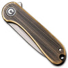 Civivi Mini Elementum Black Hand Rubbed Brass Handle Folding Knife (C18062Q - 1) - Gearevo Malaysia