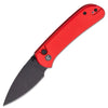 Civivi Qubit Folding Knife 14C28N Black Stonewashed Drop Point Blade With Red Aluminium Handles (C22030E-2) - Gearevo Malaysia
