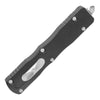 PRE-ORDER Microtech - Dirac Delta OTF Stonewashe Double Edge Dagger Blade with Aluminum Black Handle (MT 227-10) - Gearevo Malaysia