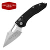 PRE-ORDER Microtech - Stitch Automatic Stonewashed Blade with Aluminum Black Handle (MT169-10) - Gearevo Malaysia